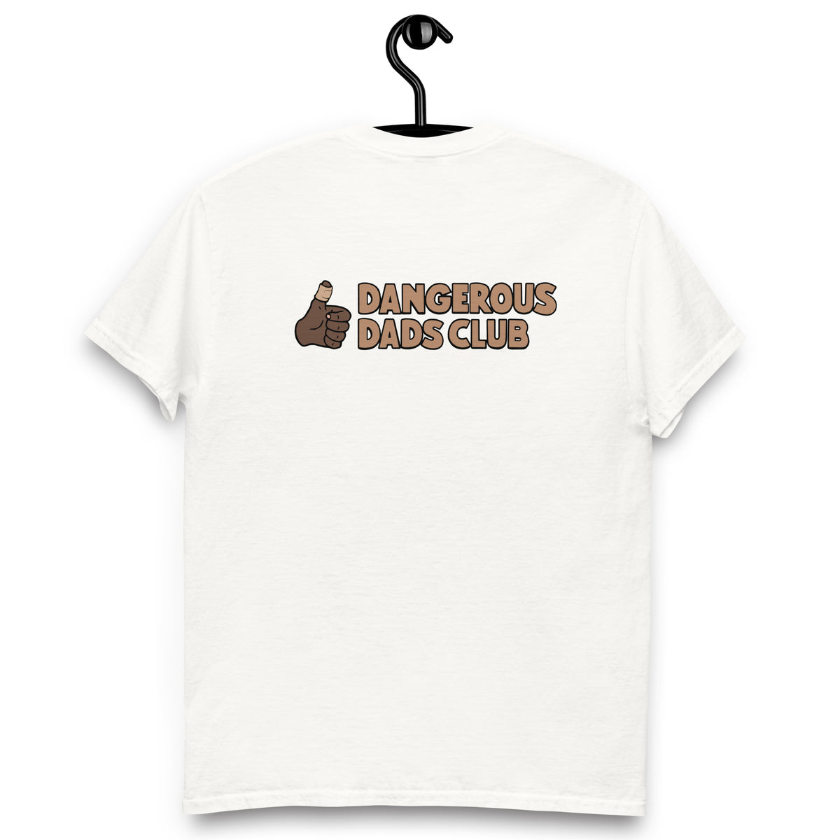Dangerous Dads Club T-Shirt - Brown logo with dark thumb