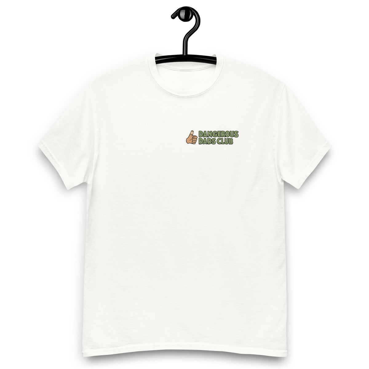 Golf Black Hair Tan Skin Tone No-Glasses Stubble Dad T-Shirt