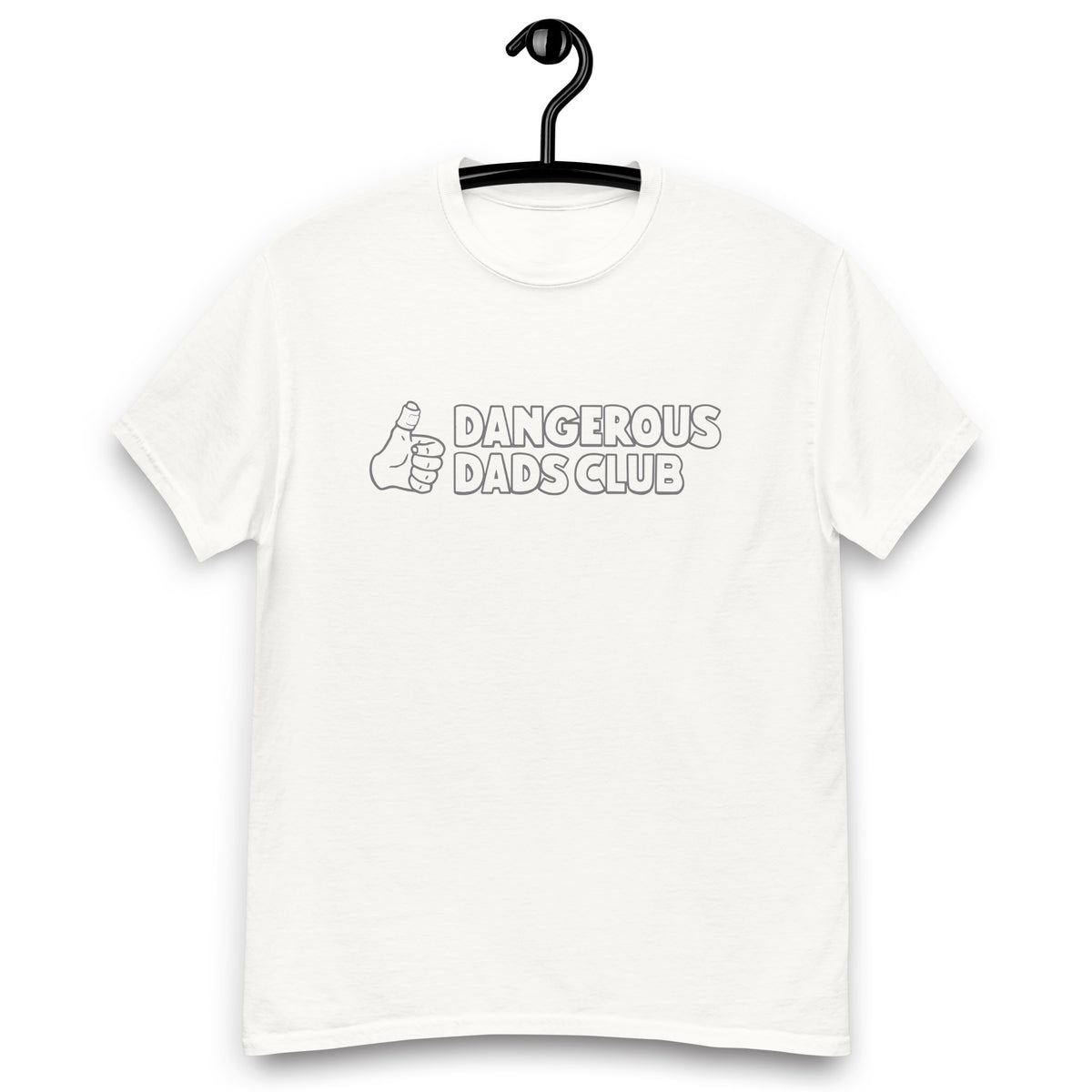 Dangerous Dads Club T-Shirt - Grey outline logo