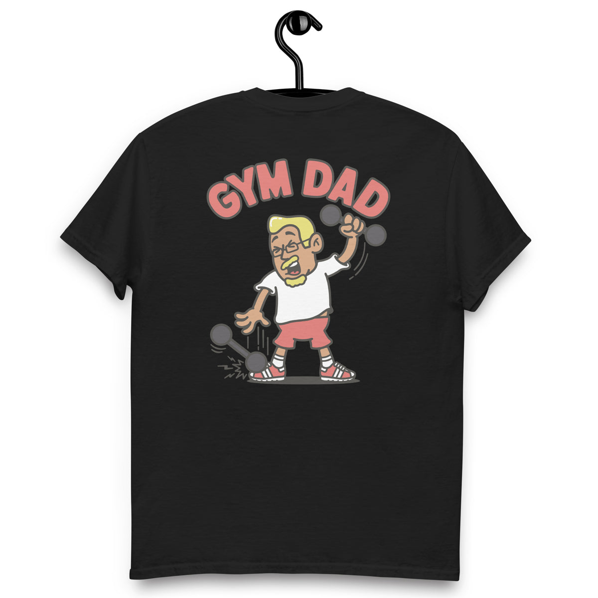 Gym Blond Hair Tan Skin Tone Glasses Medium Moustache & Chin Beard Dad T-Shirt