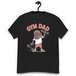 Gym Brown Hair Dark Skin Tone Glasses Long Beard Dad T-Shirt