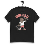Gym Brown Hair Dark Skin Tone No-Glasses Bald Moustache & Chin Beard Dad T-Shirt