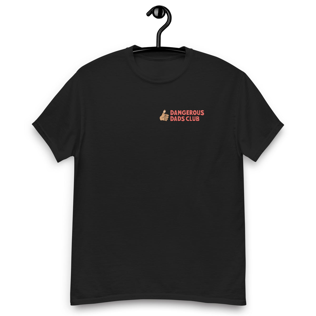 Gym Black Hair Tan Skin Tone No-Glasses Short Stubble Dad T-Shirt