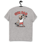 Gym Black Hair Light Skin Tone Glasses Bald Beard Dad T-Shirt
