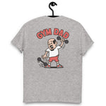 Gym Black Hair Light Skin Tone No-Glasses Bald Moustache & Chin Beard Dad T-Shirt