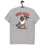 Gym Blond Hair Dark Skin Tone Glasses Bald Moustache & Chin Beard Dad T-Shirt