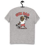 Gym Blond Hair Dark Skin Tone No-Glasses Bald Moustache & Chin Beard Dad T-Shirt