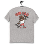 Gym Brown Hair Dark Skin Tone Glasses Long Beard Dad T-Shirt