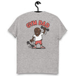 Gym Brown Hair Dark Skin Tone No-Glasses Bald Moustache & Chin Beard Dad T-Shirt