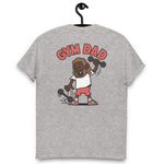 Gym Brown Hair Dark Skin Tone No-Glasses Long Beard Dad T-Shirt