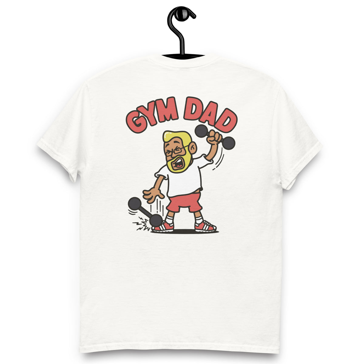 Gym Blond Hair Tan Skin Tone Glasses Medium Beard Dad T-Shirt