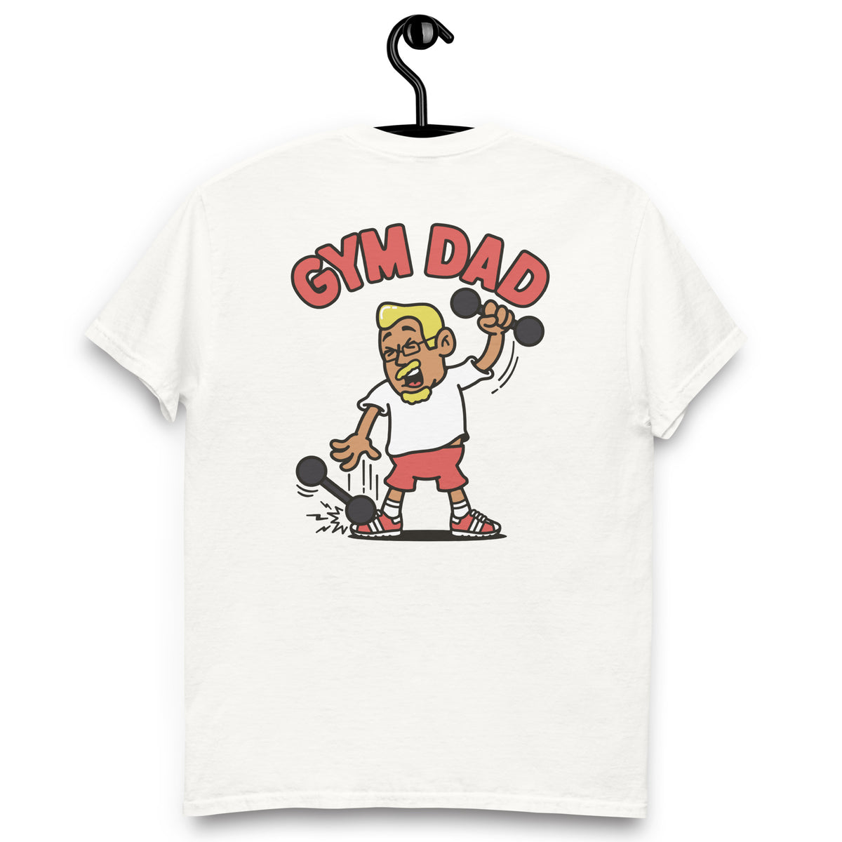Gym Blond Hair Tan Skin Tone Glasses Medium Moustache & Chin Beard Dad T-Shirt