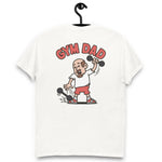 Gym Brown Hair Light Skin Tone No-Glasses Bald Moustache & Chin Beard Dad T-Shirt