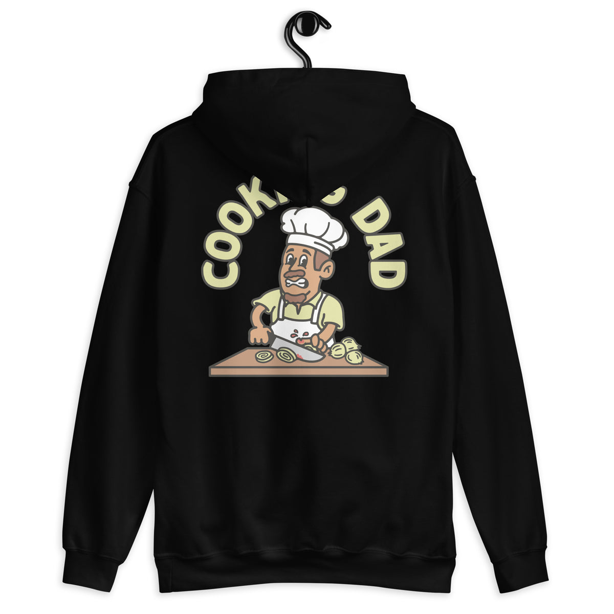 Cooking Brown Hair Tan Skin Tone No-Glasses Moustache & Chin Beard Dad Hoodie