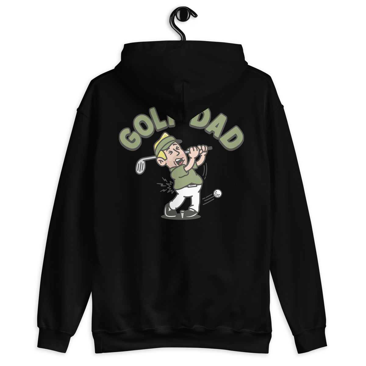 Golf Blond Hair Light Skin Tone No-Glasses Stubble Dad Hoodie