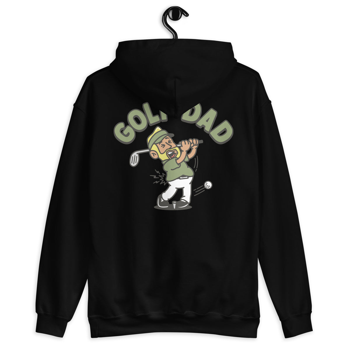 Golf Blond Hair Tan Skin Tone No-Glasses Beard Dad Hoodie