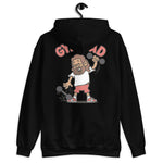 Gym Brown Hair Tan Skin Tone Glasses Long Beard Dad Hoodie