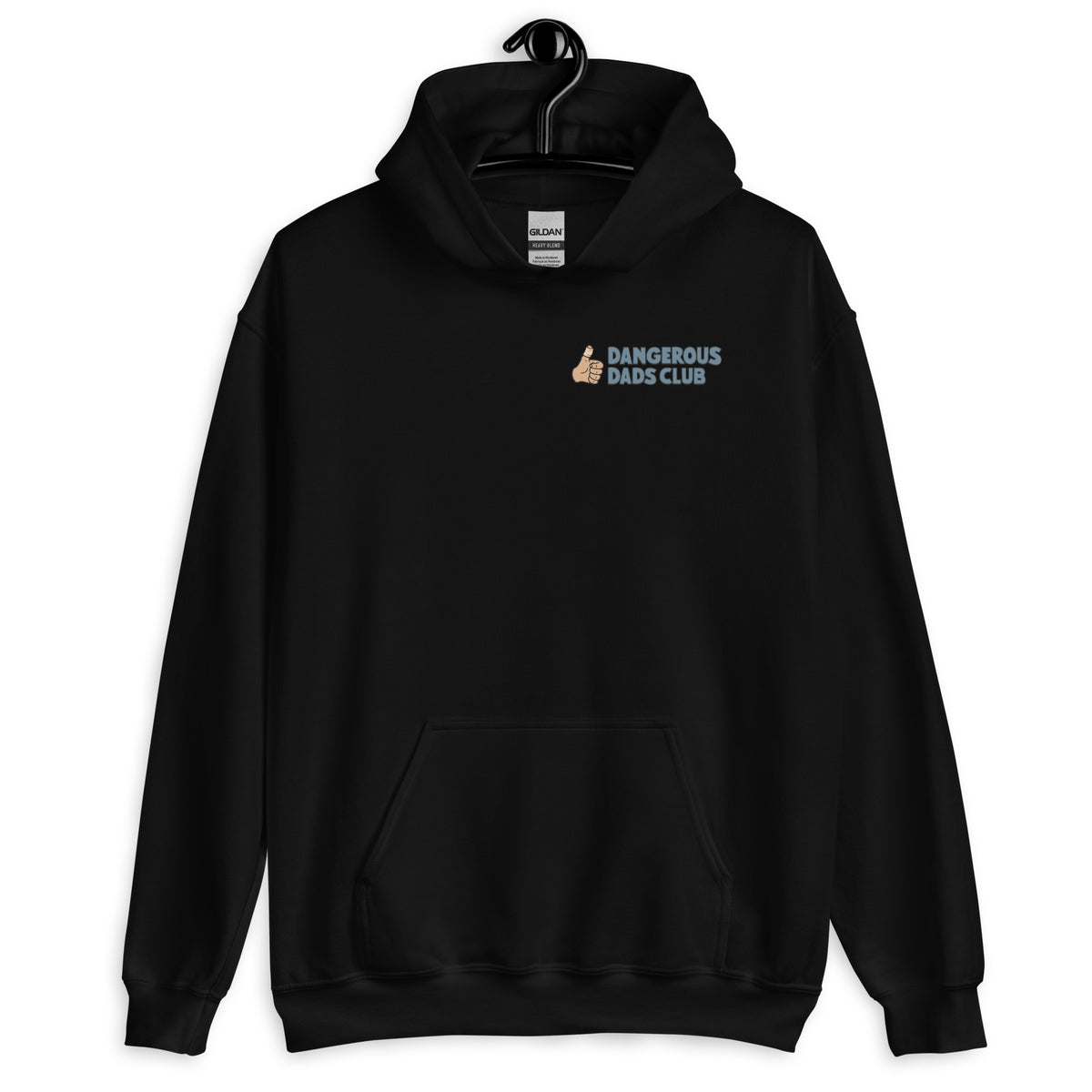 Fishing Brown Hair Tan Skin Tone No-Glasses Stubble Dad Hoodie
