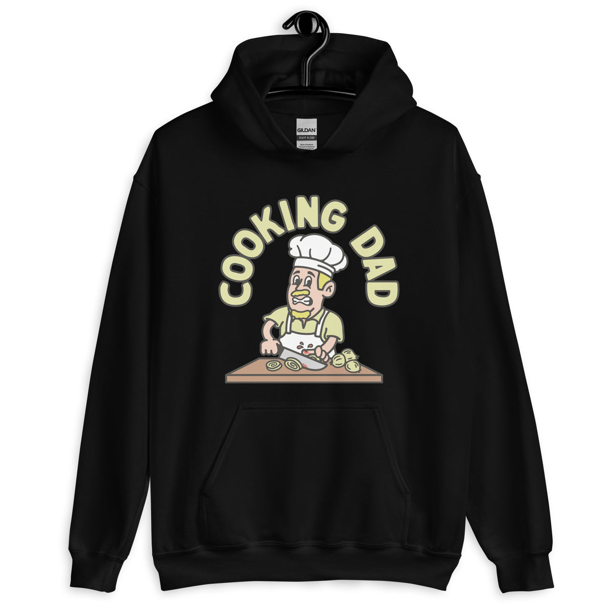 Cooking Blond Hair Light Skin Tone No-Glasses Moustache & Chin Beard Dad Hoodie