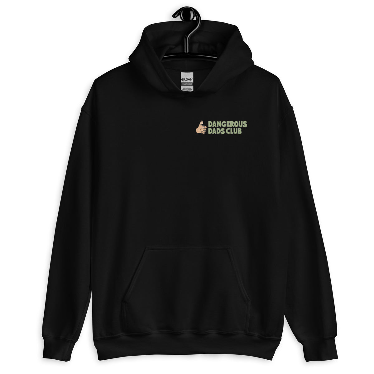 Golf Black Hair Tan Skin Tone Glasses Stubble Dad Hoodie