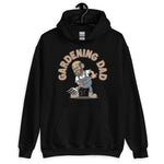 Gardening Black Hair Tan Skin Tone Glasses Bald Beard Dad Hoodie
