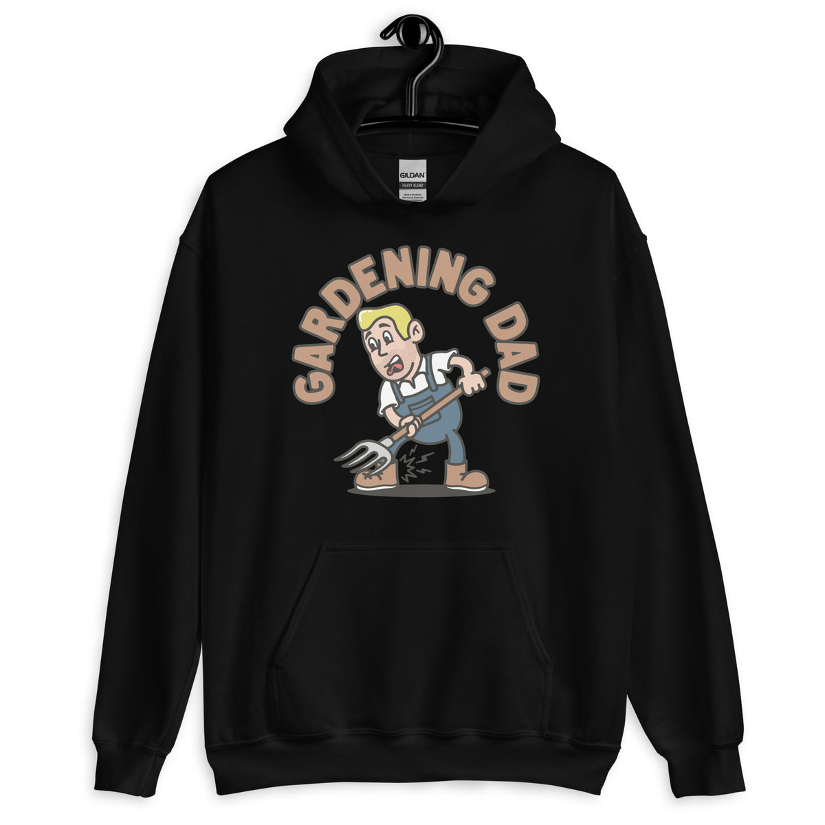 Gardening Blond Hair Light Skin Tone No-Glasses Medium Stubble Dad Hoodie