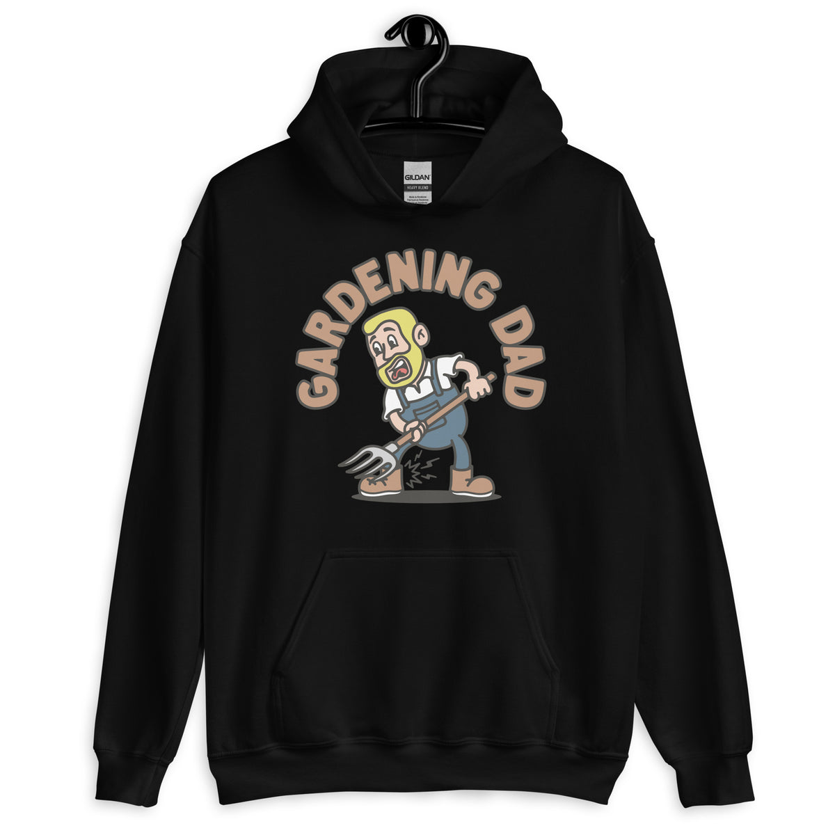 Gardening Blond Hair Light Skin Tone No-Glasses Short Beard Dad Hoodie