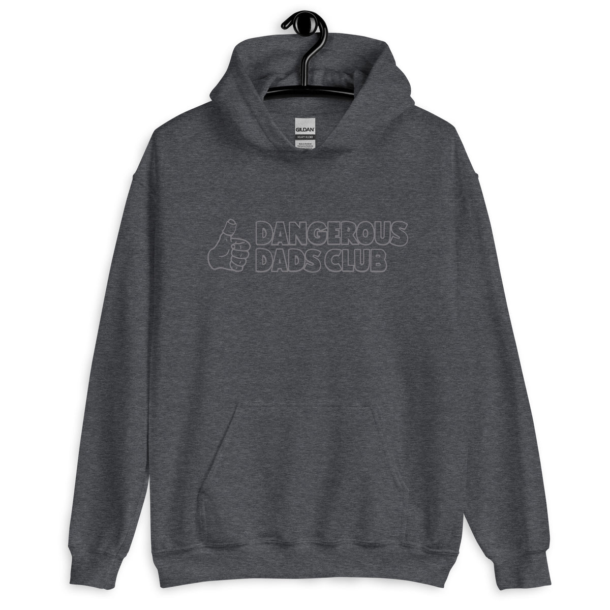 Dangerous Dads Club Hoodie - Grey outline logo