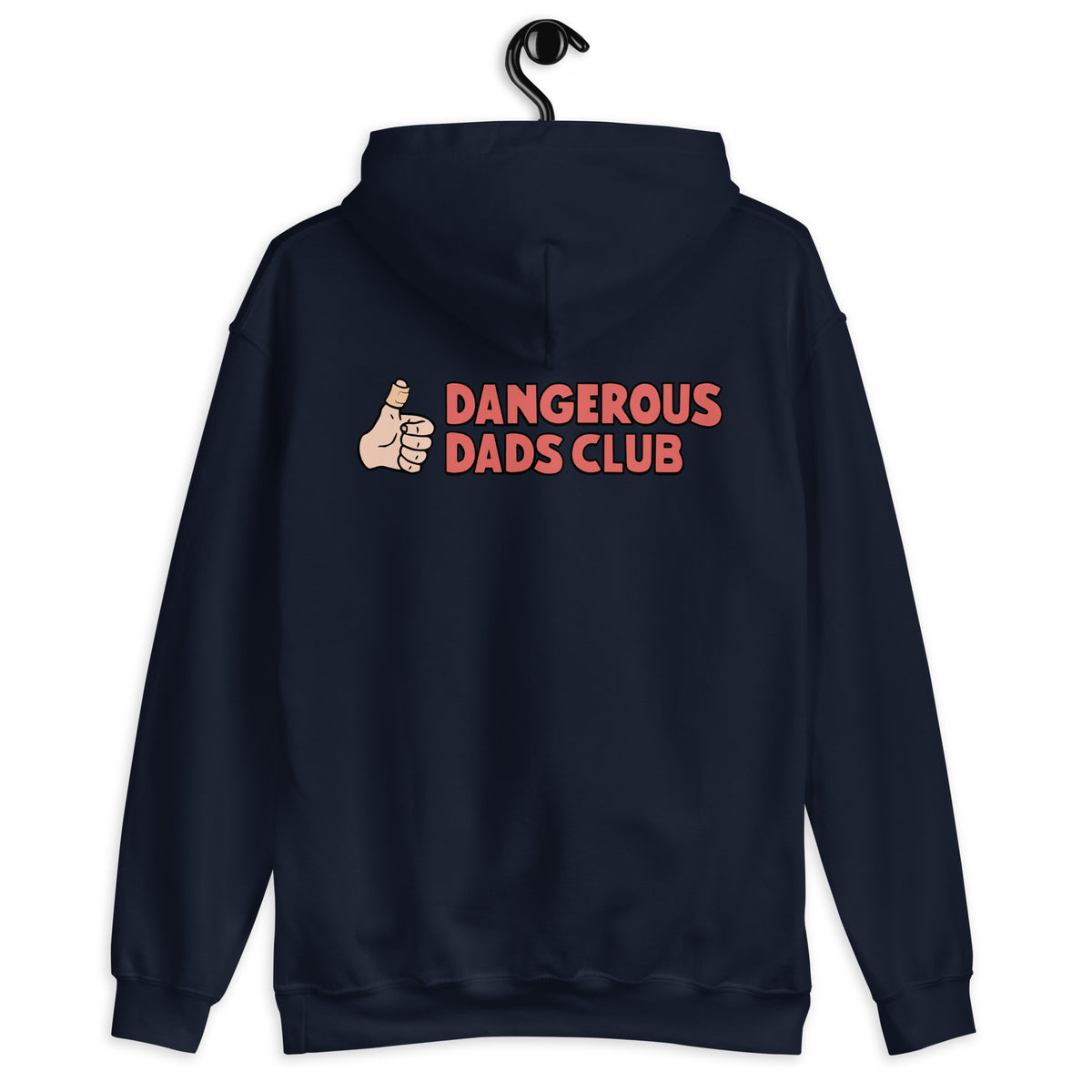 Dangerous Dads Club Hoodie - red logo with light thumb