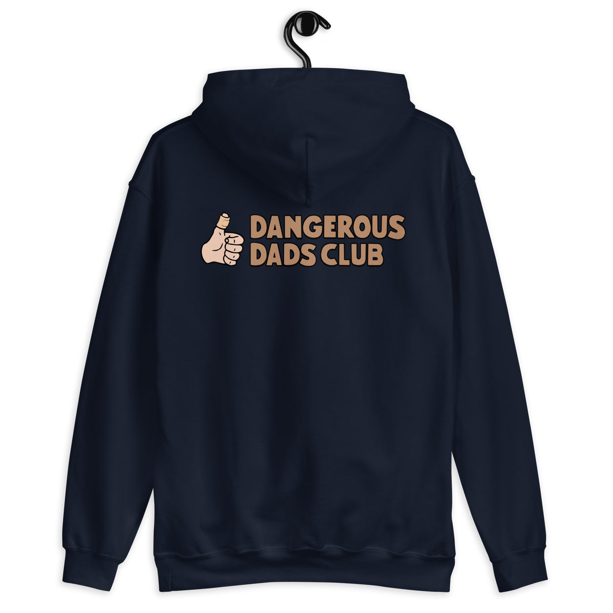 Dangerous Dads Club Hoodie - brown logo with light thumb