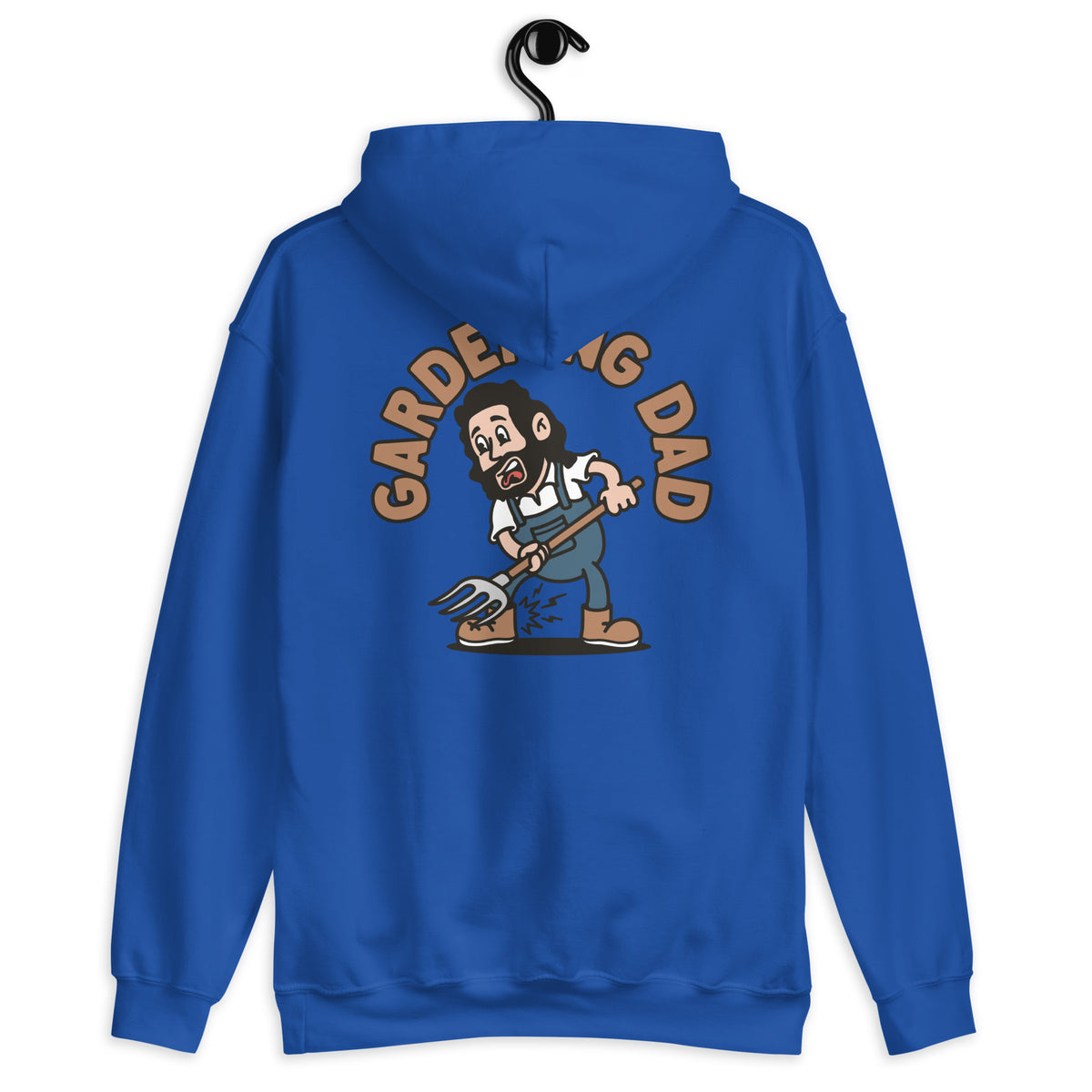 Gardening Black Hair Light Skin Tone No-Glasses Long Beard Dad Hoodie