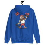 Gym Brown Hair Light Skin Tone Glasses Long Beard Dad Hoodie