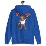 Gym Brown Hair Tan Skin Tone No-Glasses Long Beard Dad Hoodie