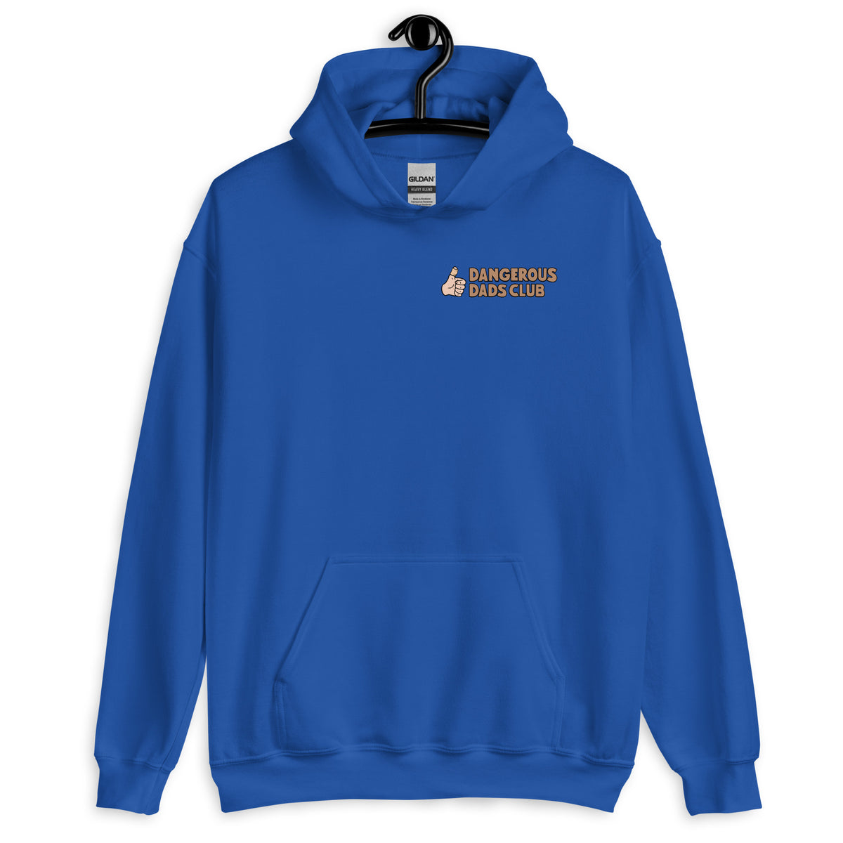 Climbing Black Hair Light Skin Tone No-Glasses Beard Dad Hoodie