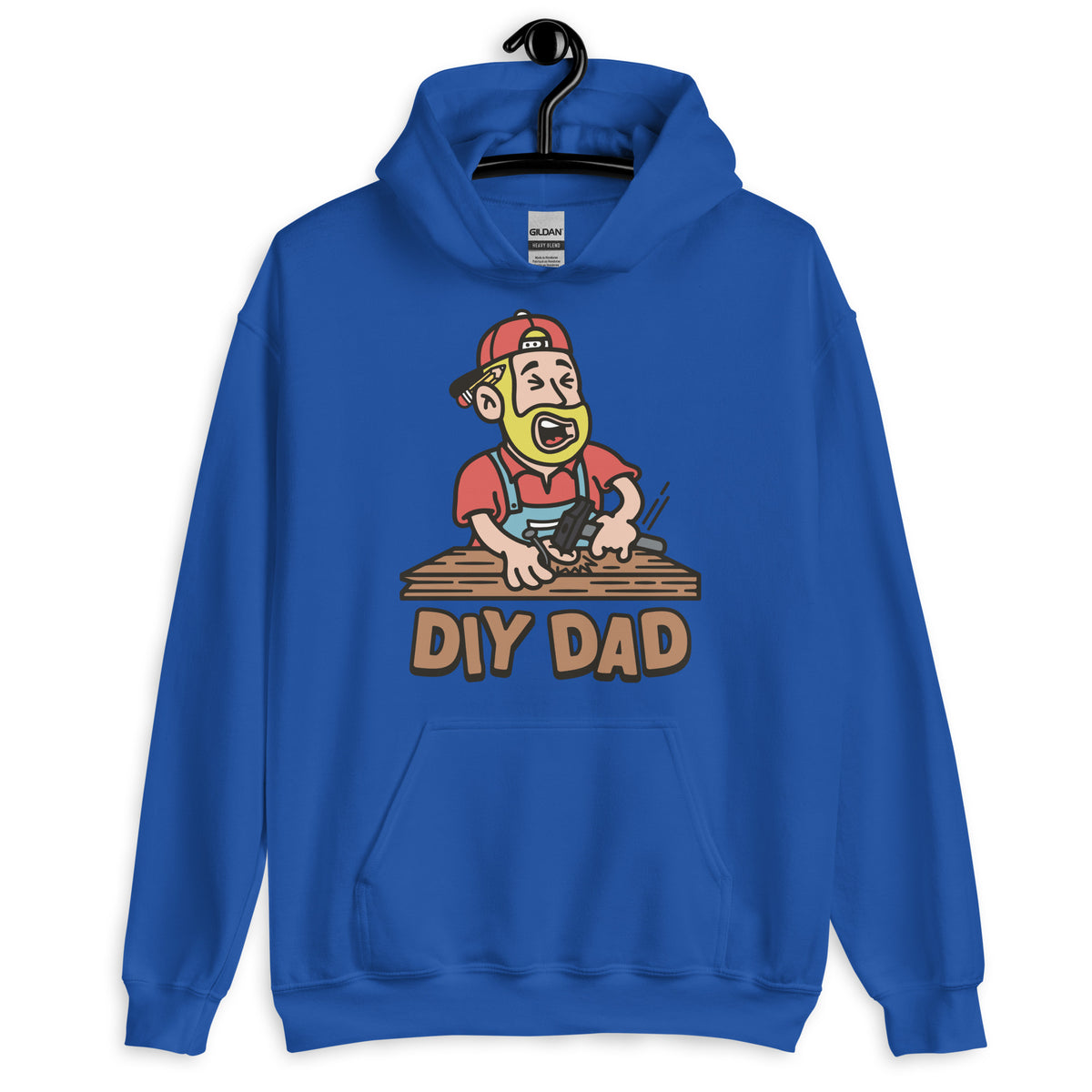 DIY Blond Hair Light Skin Tone No-Glasses Beard Dad Hoodie
