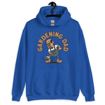 Gardening Black Hair Tan Skin Tone Glasses Bald Moustache & Chin Beard Dad Hoodie