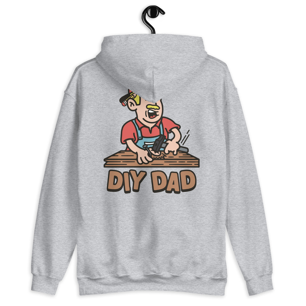 DIY Blond Hair Light Skin Tone No-Glasses Moustache Dad Hoodie