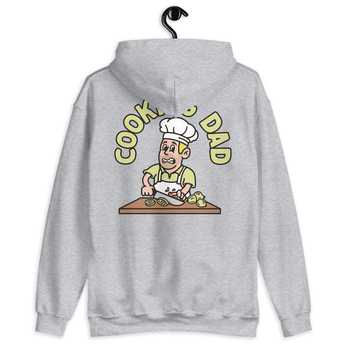 Cooking Blond Hair Light Skin Tone No-Glasses Stubble Dad Hoodie