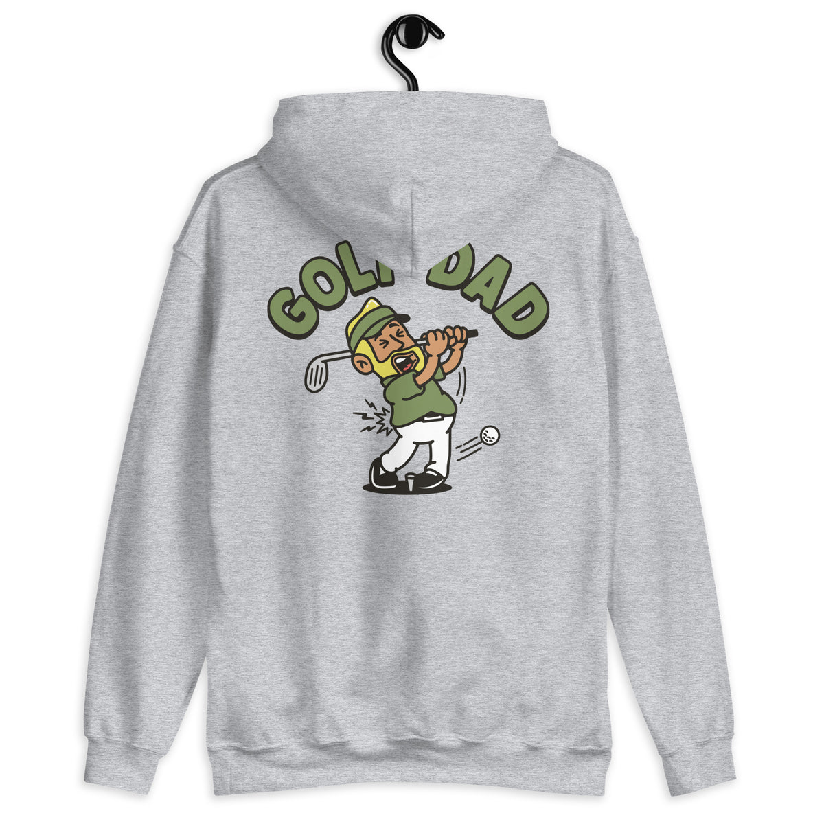 Golf Blond Hair Tan Skin Tone No-Glasses Beard Dad Hoodie