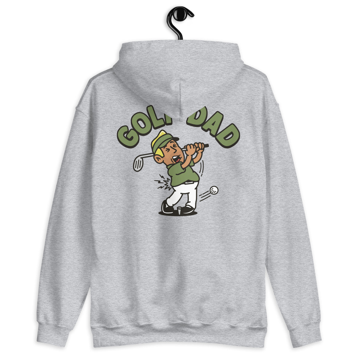 Golf Blond Hair Tan Skin Tone No-Glasses Stubble Dad Hoodie