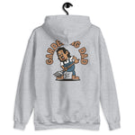 Gardening Black Hair Tan Skin Tone No-Glasses Long Moustache & Chin Beard Dad Hoodie