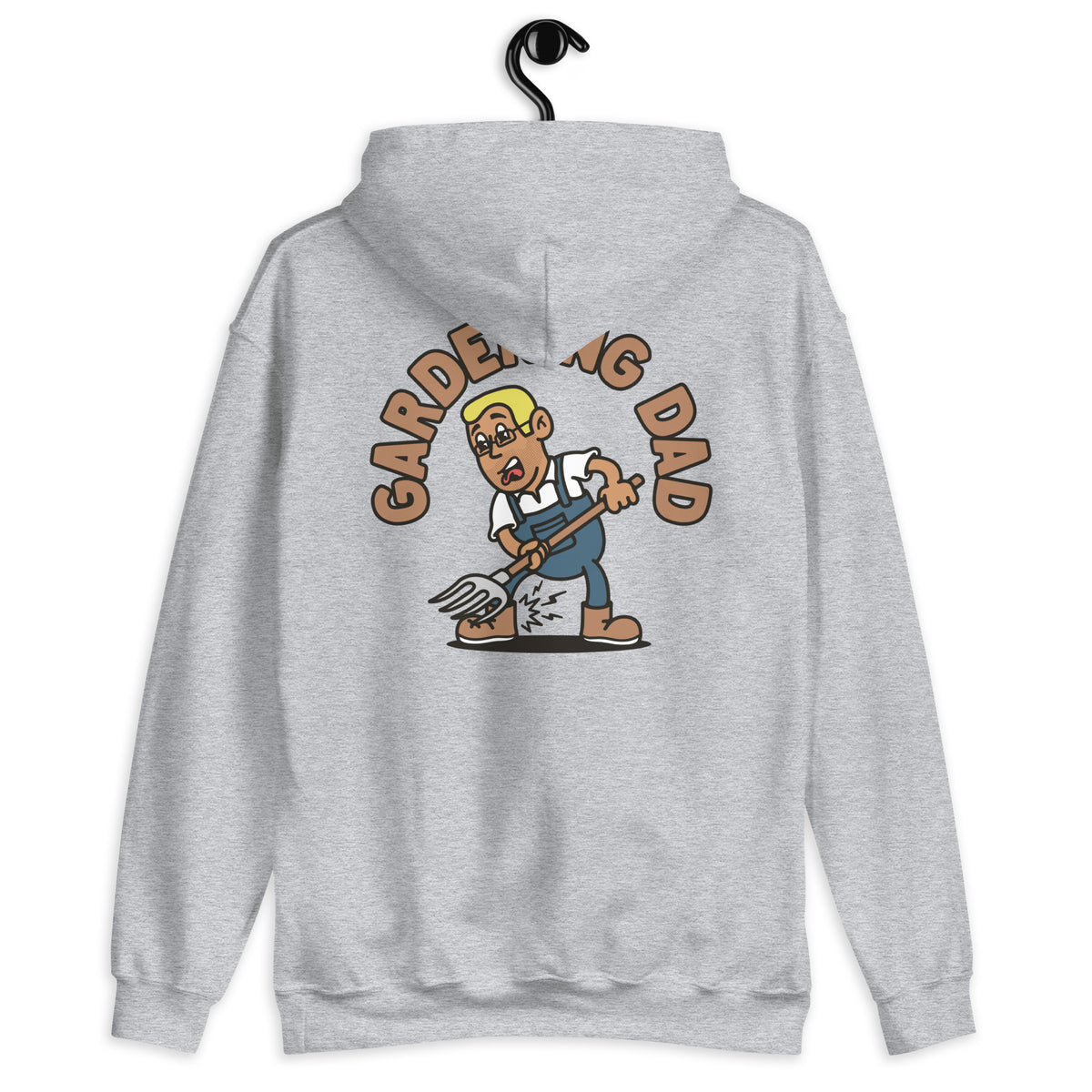Gardening Blond Hair Tan Skin Tone Glasses Short Stubble Dad Hoodie