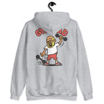 Gym Blond Hair Tan Skin Tone Glasses Bald Beard Dad Hoodie