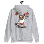 Gym Brown Hair Light Skin Tone Glasses Long Beard Dad Hoodie