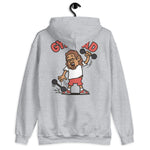 Gym Brown Hair Tan Skin Tone Glasses Long Moustache & Chin Beard Dad Hoodie