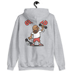 Gym Brown Hair Tan Skin Tone No-Glasses Bald Beard Dad Hoodie