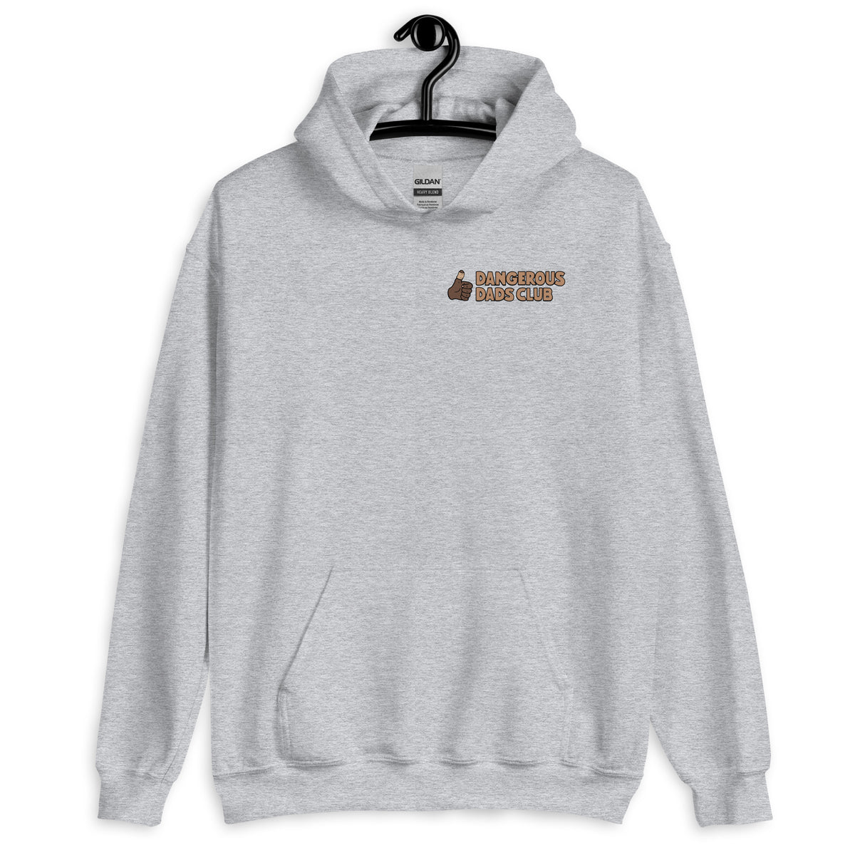 Climbing Black Hair Dark Skin Tone Glasses Beard Dad Hoodie