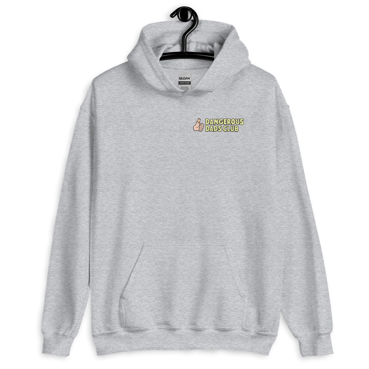 Cooking Black Hair Light Skin Tone No-Glasses Stubble Dad Hoodie