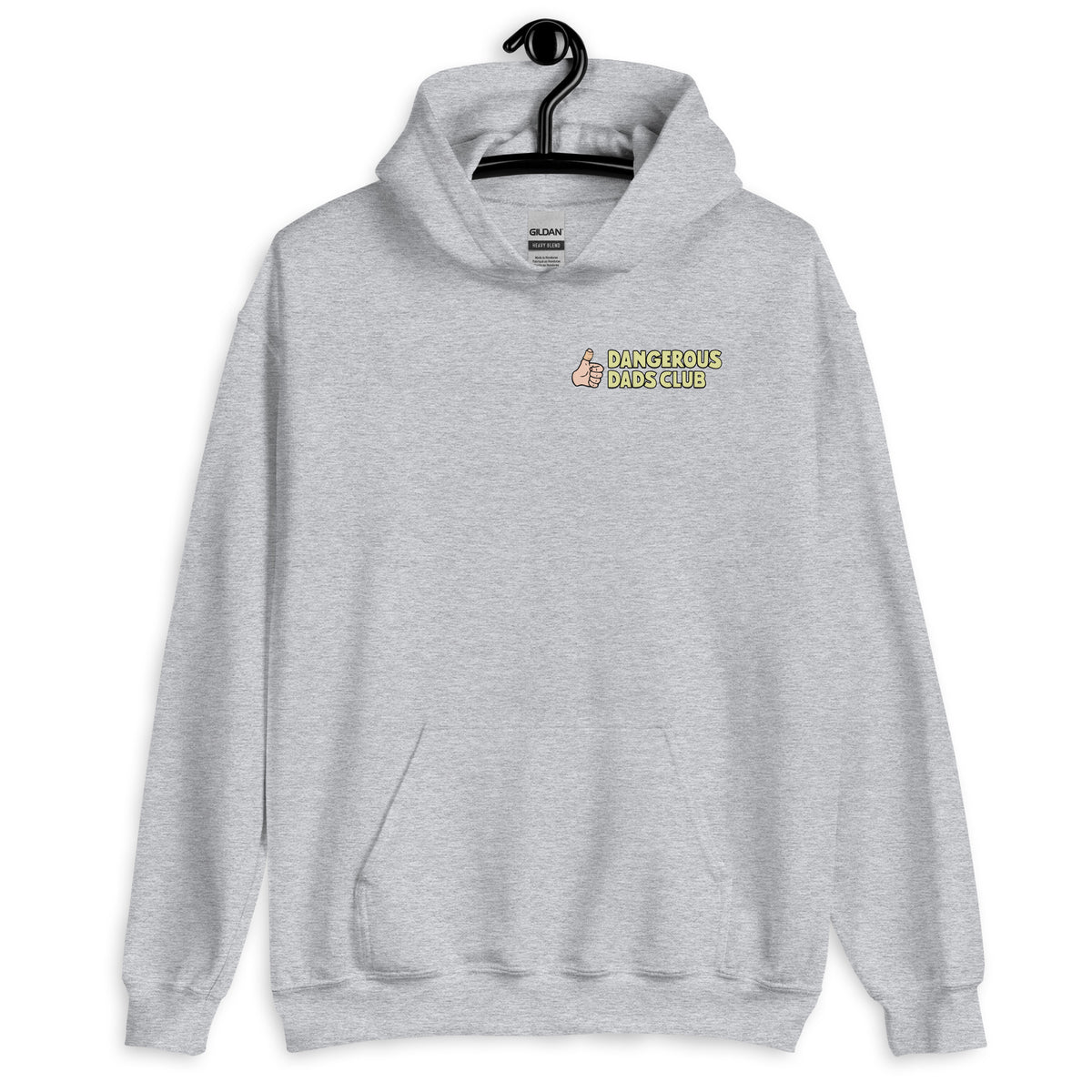 Cooking Black Hair Light Skin Tone No-Glasses Moustache Dad Hoodie