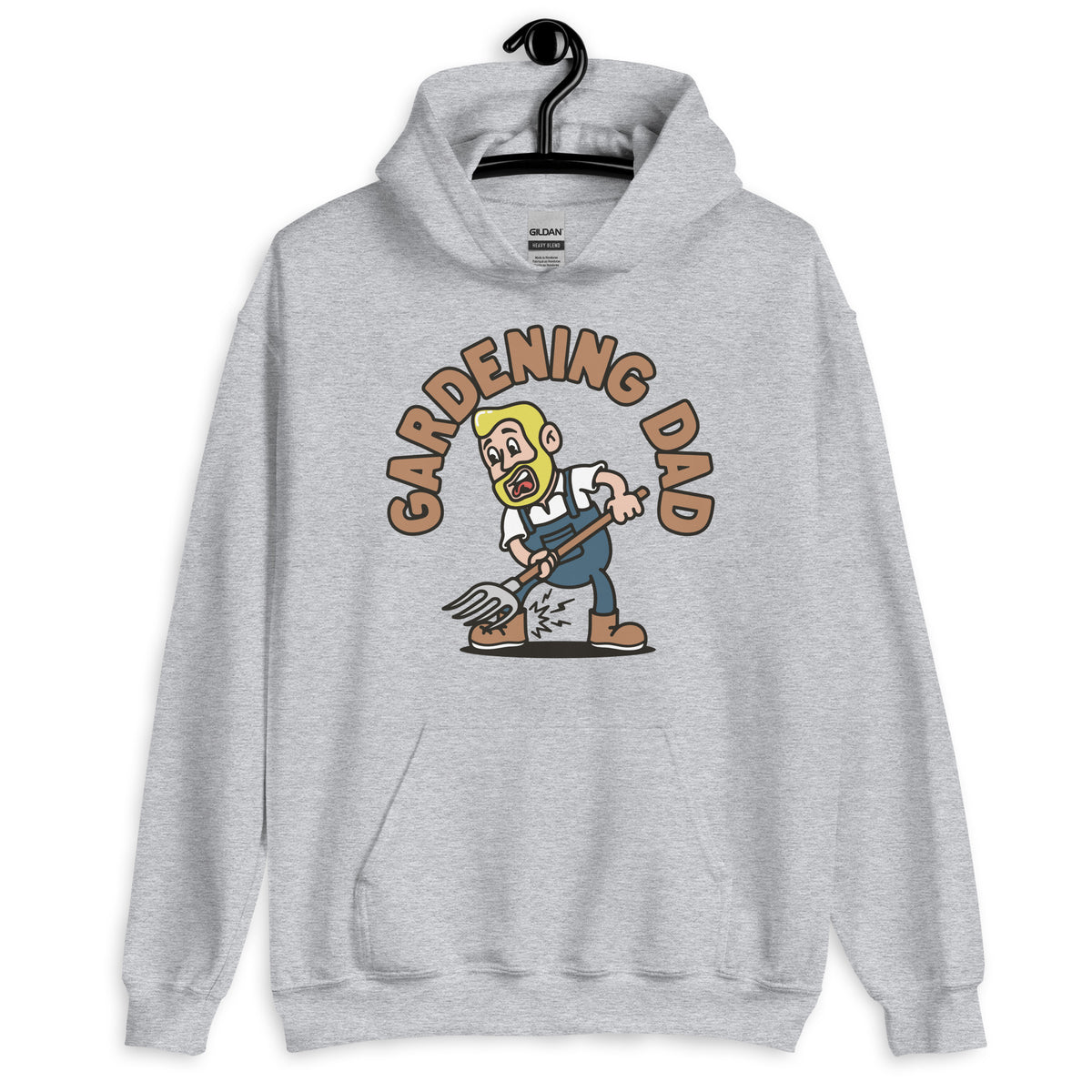 Gardening Blond Hair Light Skin Tone No-Glasses Medium Beard Dad Hoodie